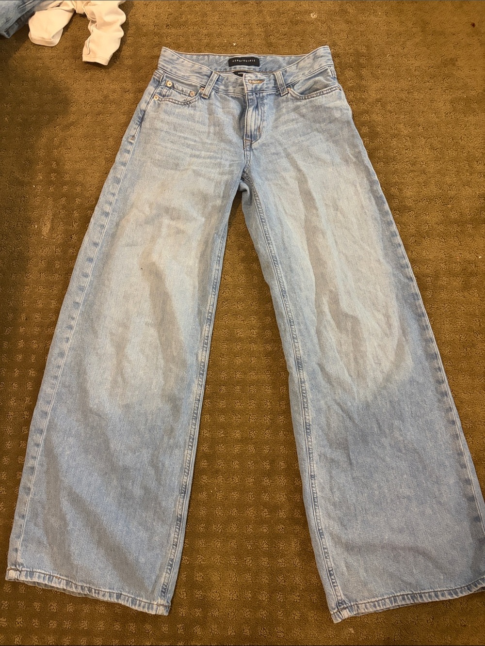 Aeropostale Light Blue Wide Leg Jeans